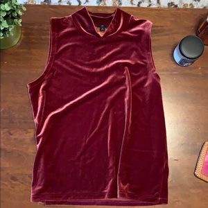 Red Velvet JCrew Sleeveless Turtleneck